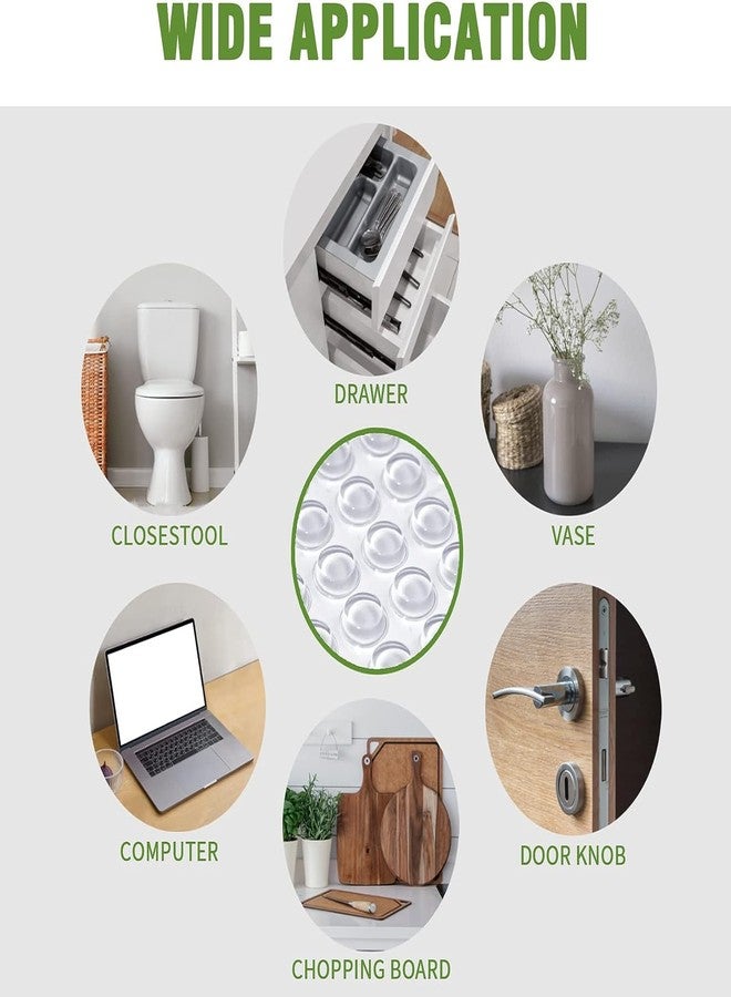 أتش أس آر وسادات لاصقة HSR، مصدات أبواب خزائن شفافة، مصدات ناعمة لامتصاص الصوت لأبواب الخزائن والأدراج (وسادة واحدة/100 قطعة) - Image 5